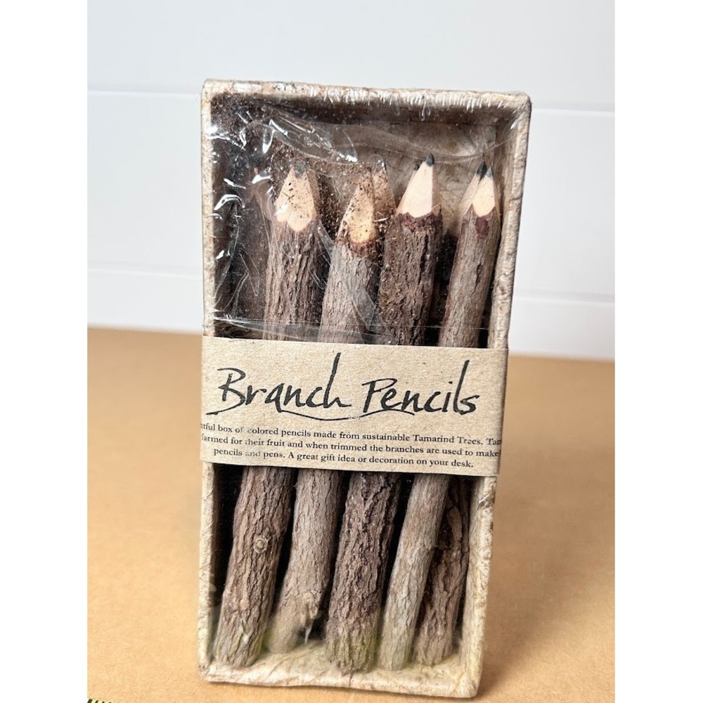 Siam Mandalay Branch Pencils‎ Set 10 Natural Tamarind Wood Sustainable Thailand